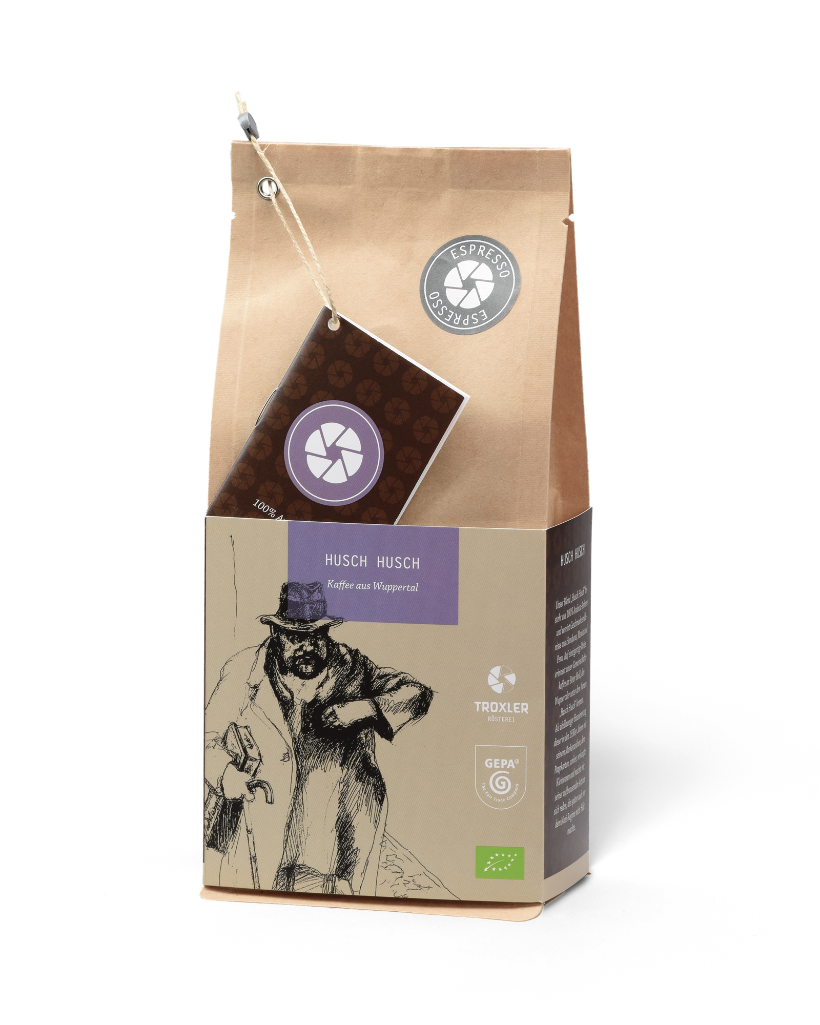 M:\Faktura-Onlineshop\FOTOS RÖSTEREI\Fotos Kaffeeverpackungen\Troxlers_WOriginale_HuschHusch_Espresso_250g.jpg